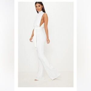 Elegant White Sleeveless Jumpsuit